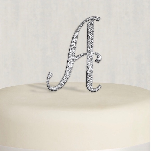 Diamond Letter Cake Toppers - Picture 1 of 7